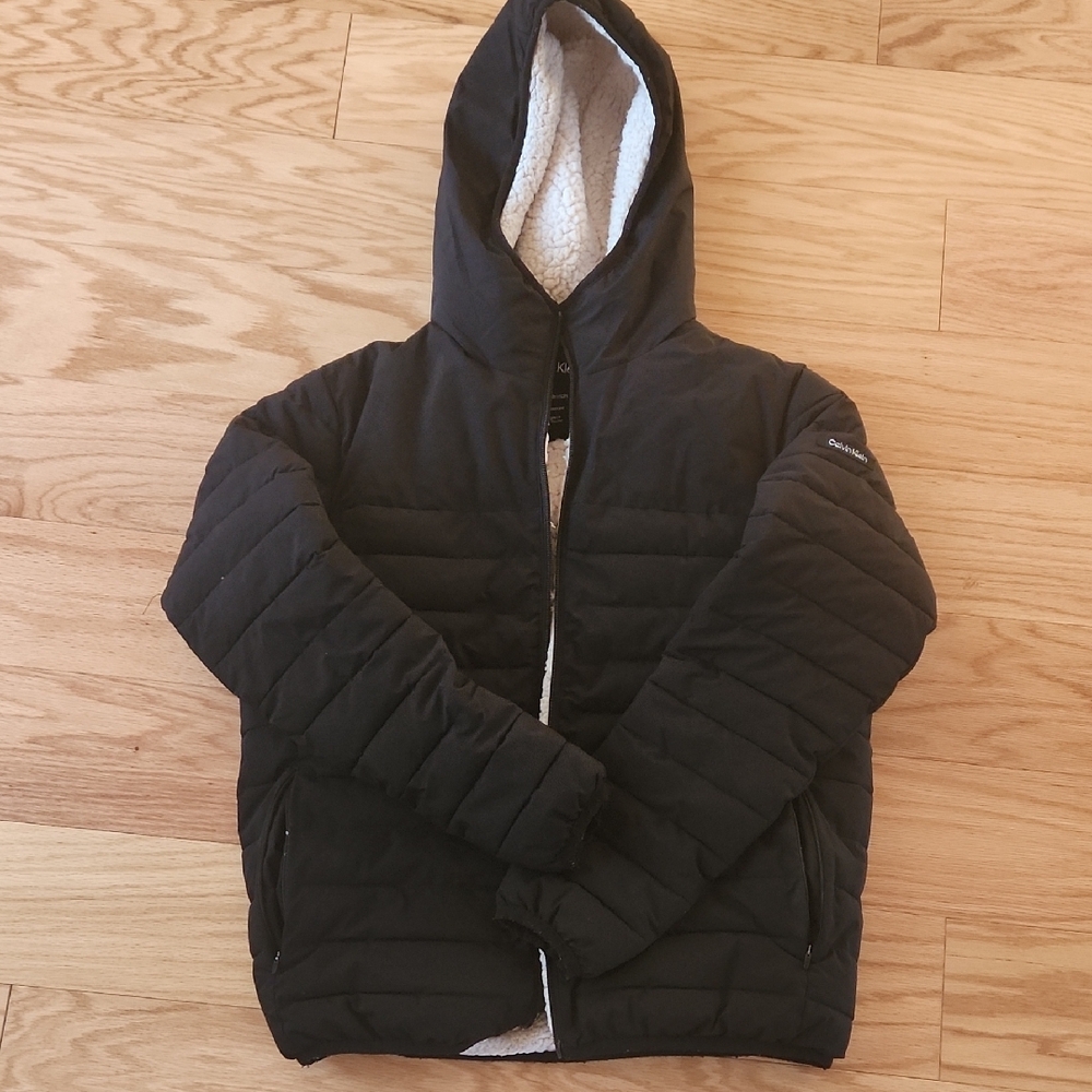 Calvin Klein Infinite stretch water resistant jacket With hood Black Small